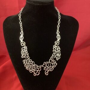 Silver tone abstract Necklace